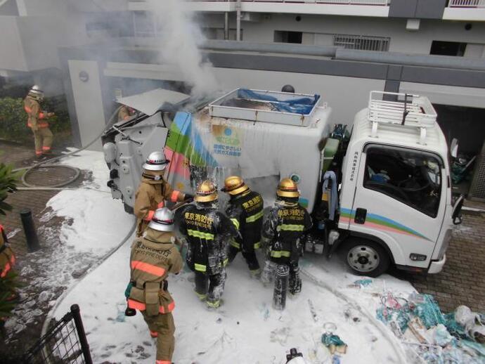 写真：火災の様子