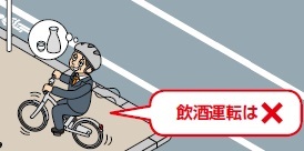 イラスト：飲酒運転は禁止です