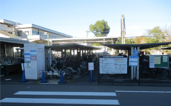 写真：西立川駅有料自転車駐車場