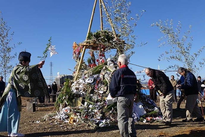 写真：どんど焼き