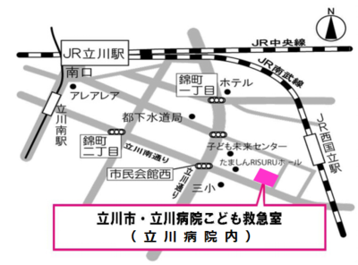 地図：救急室案内図