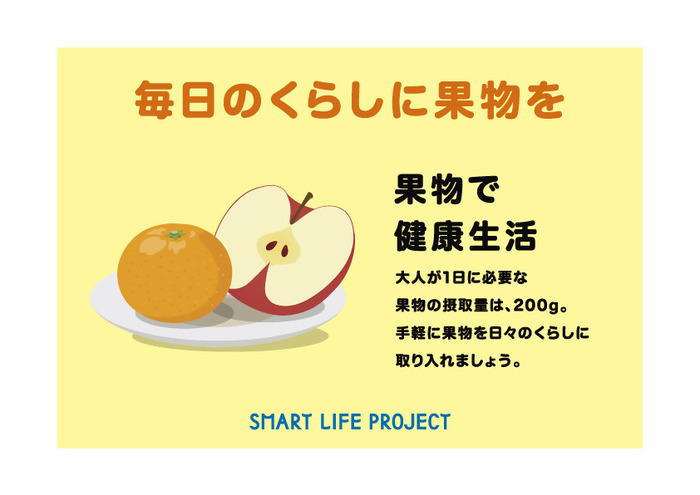 普及チラシ：毎日のくらしに果物を