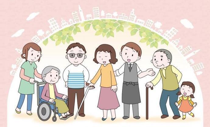 イラスト：障害のある人もない人も暮らしやすいまちを目指して