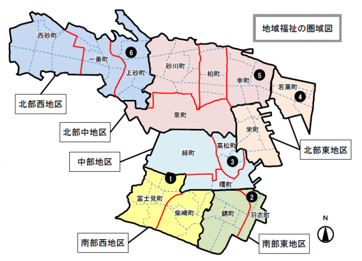 地図：地域福祉の圏域図