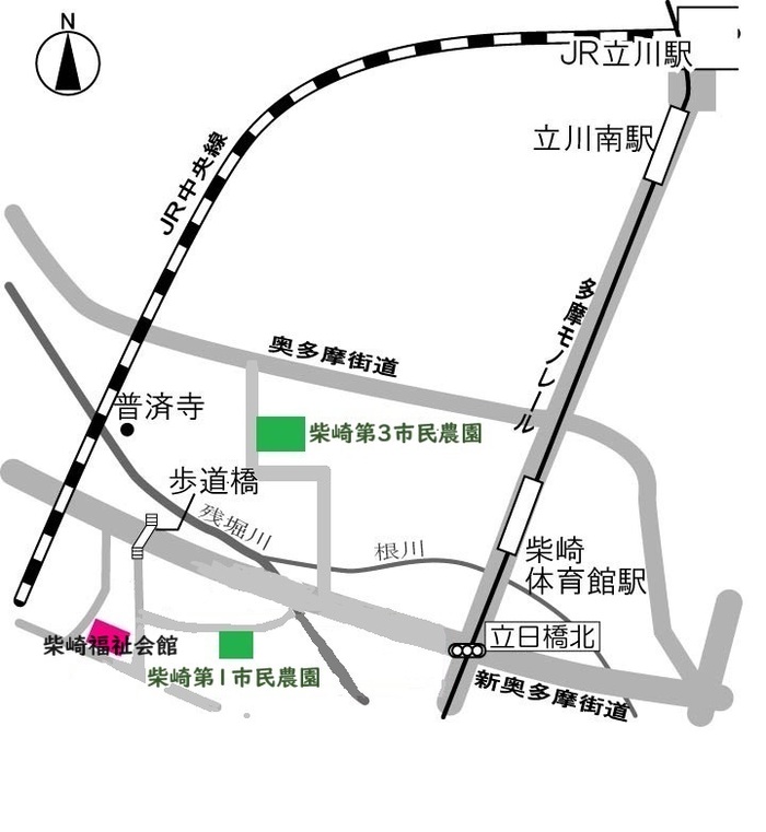イラスト：農園一覧の地図