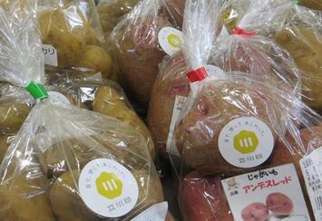 写真：立川印がついたジャガイモ