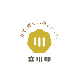 イラスト：立川印ロゴマーク（カラー・円形タグ上）