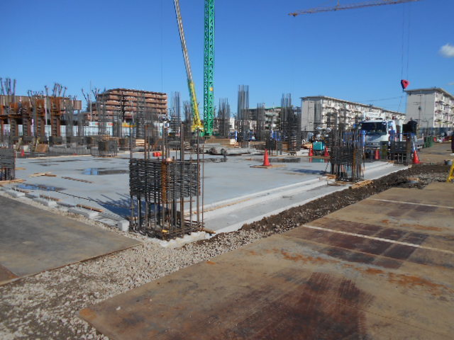 写真：1階部分の躯体工事1