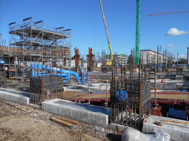 写真：1階部分の躯体工事2