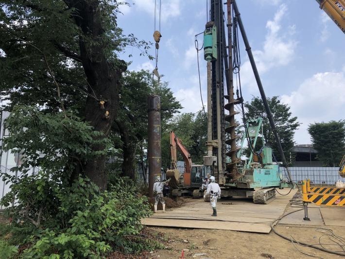 写真：杭工事の様子2