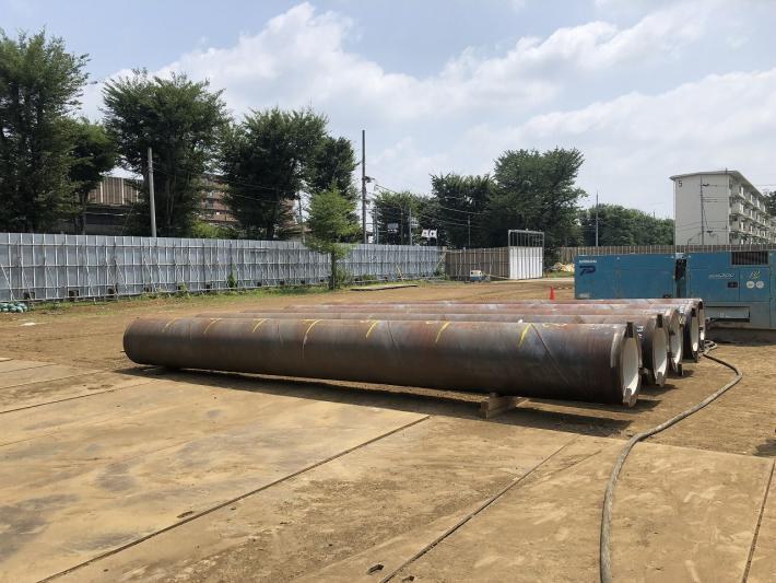 写真：杭工事の様子1