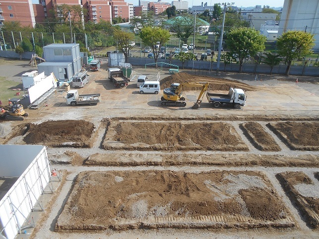 写真：平成30年4月基礎工事の様子