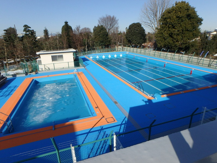 写真：完成したプール