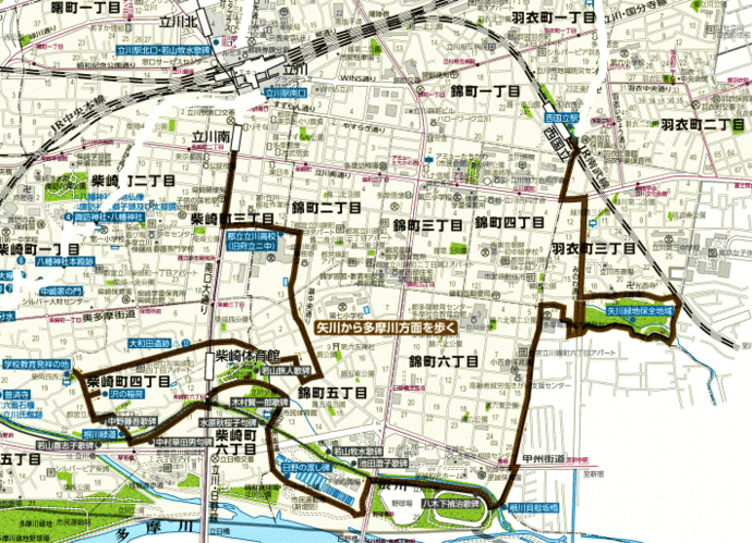 写真：散歩コース2　地図
