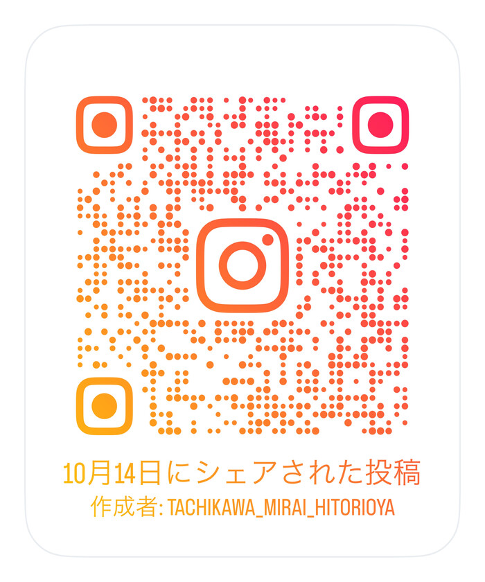 立川みらいInstagram　QRコード
