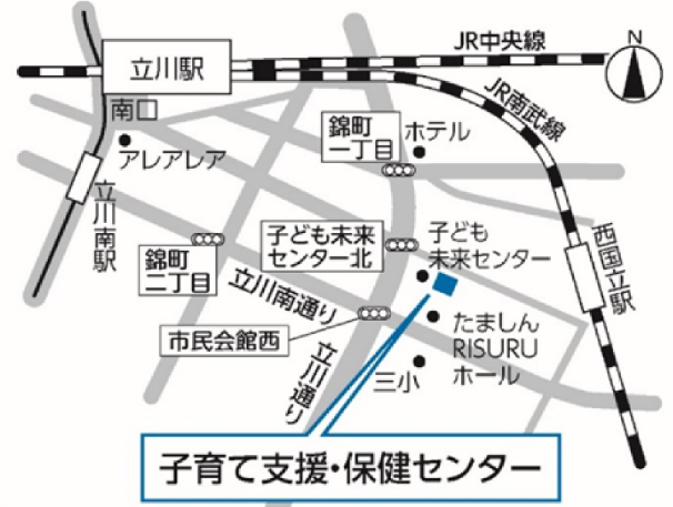 地図：子育て支援・保健センター