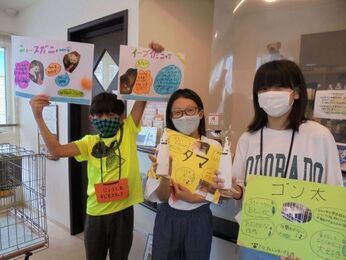 写真：譲渡会開始前の子どもたちの様子