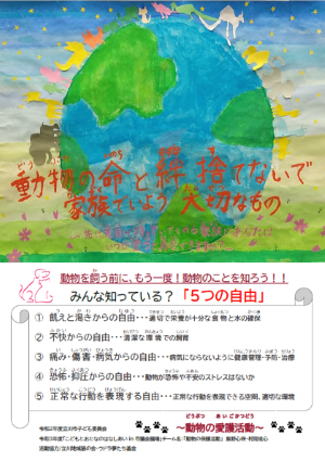 写真：動物愛護のポスター