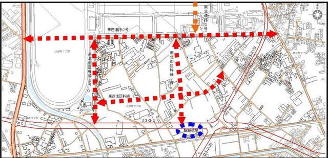 地図：武蔵砂川駅周辺地区まちづくり方針図