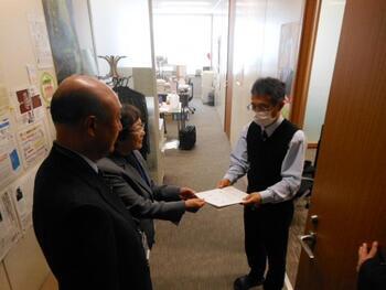 写真：競輪議長会陳情運動の様子