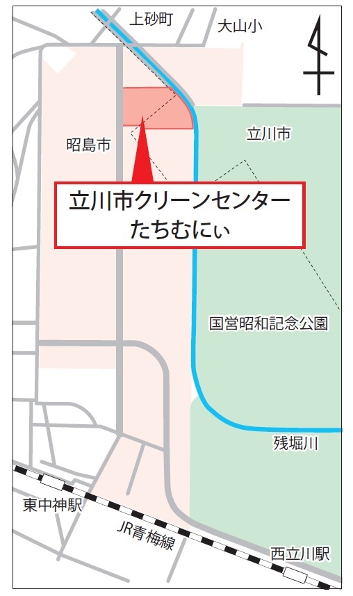 クリーンセンターたちむにぃ（新清掃工場）地図