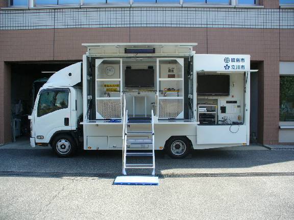 写真：起震車内部