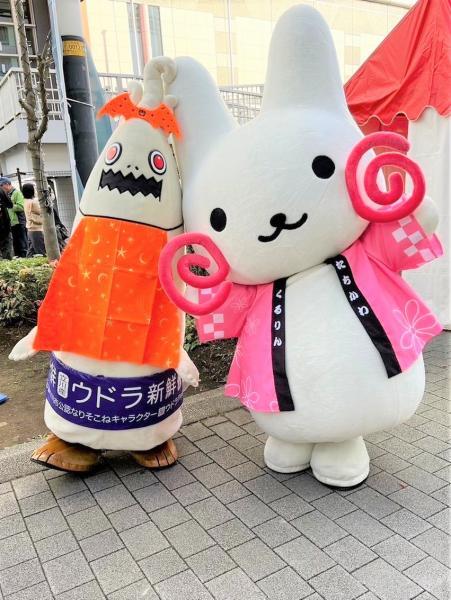 写真：超たまらん博でのくるりんとウドラ