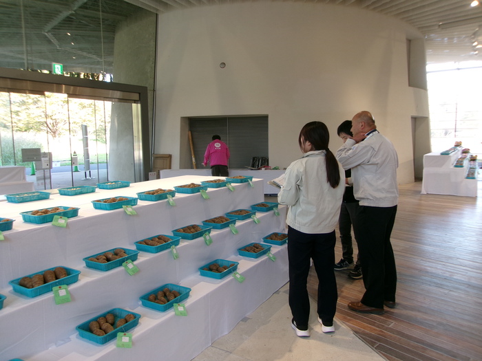 農産物品評会の審査の様子