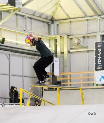 写真：女子優勝織田選手の競技の様子