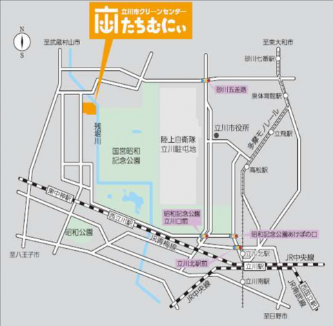 地図：立川クリーンセンター周辺