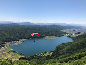 写真：大町市の空撮