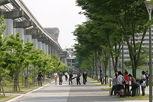 写真：サンサンロードでの撮影の様子