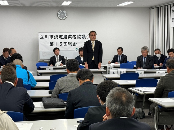 写真：認定農業者協議会総会の様子（令和6年3月24日)