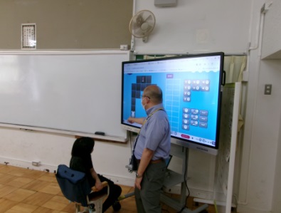 電子黒板を活用した授業風景