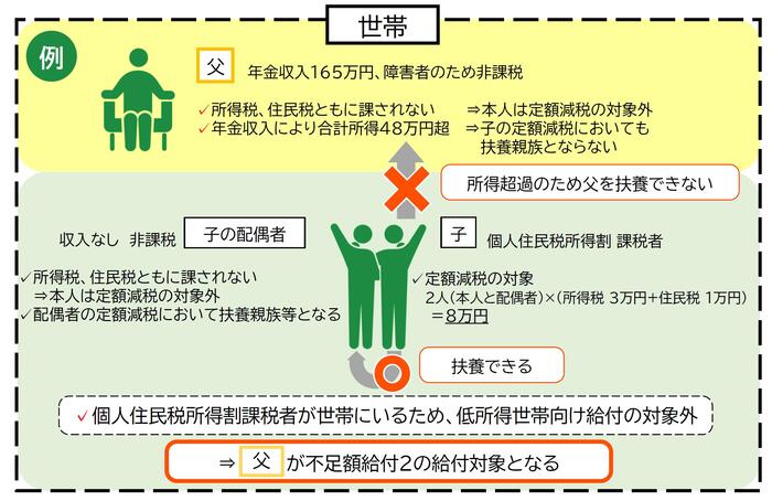 合計所得48万円超の場合（イメージ図）
