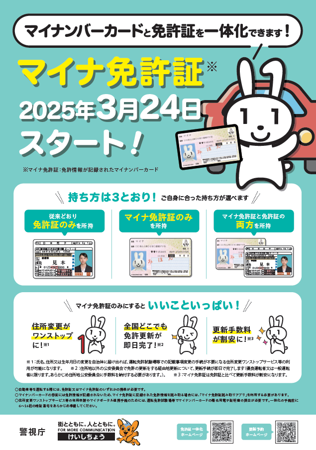 マイナ免許証スタート