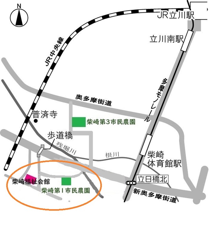 追加募集の農園地図
