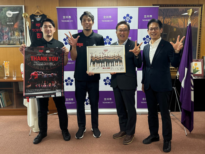 アルバルク東京の皆様来訪の様子