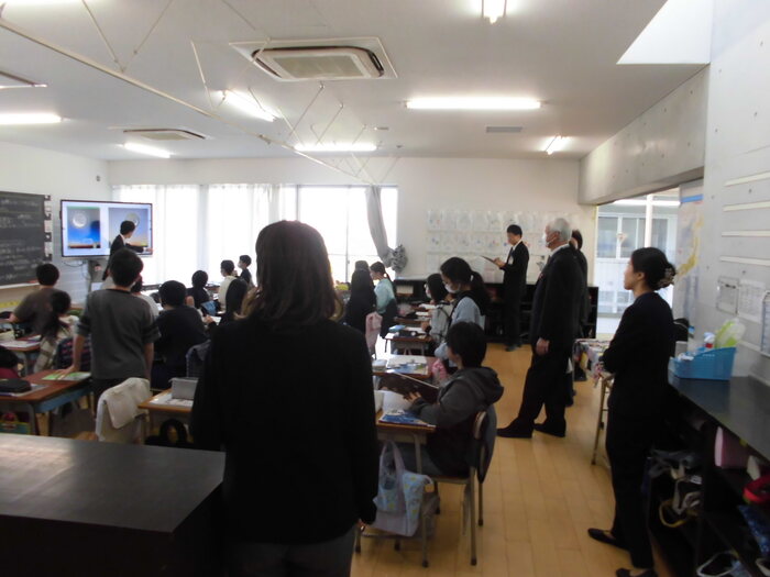 12月8日（月曜日）学校訪問（第一小学校）風景