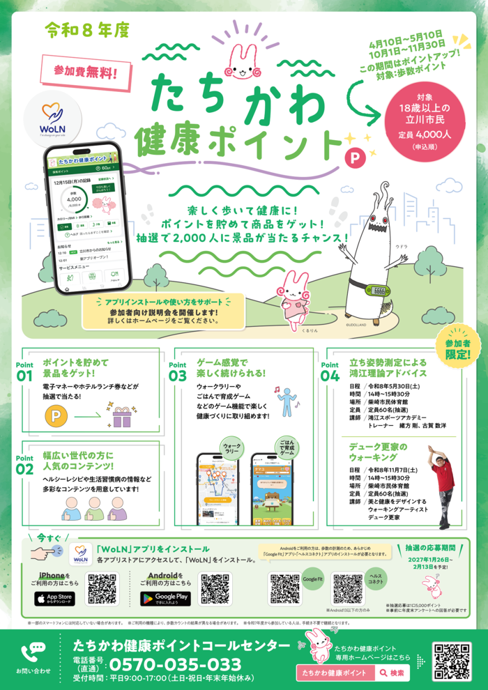 写真:たちかわ健康ポイントポスター