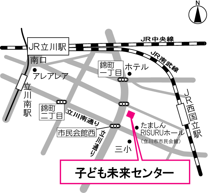 子ども未来センターの地図
